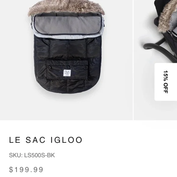 7AM enfant le sac igloo foot muff 6-18 month size - Picture 1 of 9